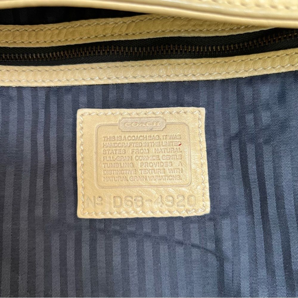 Coach Vintage Sonoma Pocket Shopper Natural Grain Leather Tote Bag Wheat 4920 - Picture 14 of 16